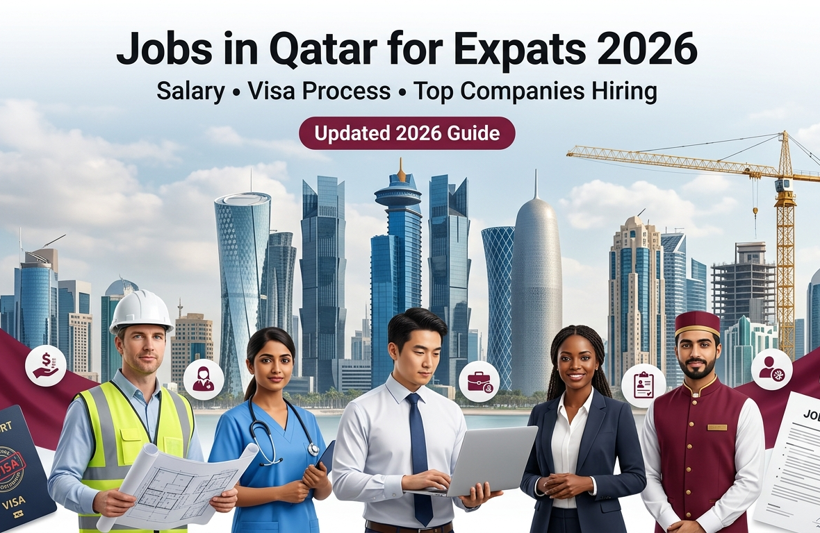 Jobs in Qatar for expats 2026 with salary expectations, visa process, and top companies hiring