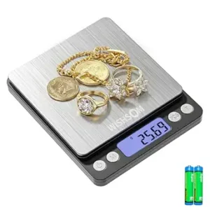 Professional Jewelry Scale, 500g x 0.01g High Precision Digital Gold Scale, Portable Precious Metal Gram Scale for Jewelers