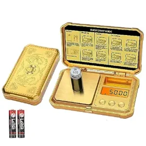 GRAM PRES Digital Pocket Gram Scale 300g x 0.01g Accuracy，with 50g Weights