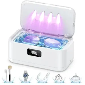 Ultrasonic Jewelry Cleaner, 50Khz Jewelry Cleaner Ultrasonic Machine for Jewelry, Glasses, Rings, Watch Strap