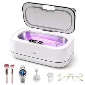 Ultrasonic Jewelry Cleaner Machine: 48kHz 5Min Shine,10Min DeepClean