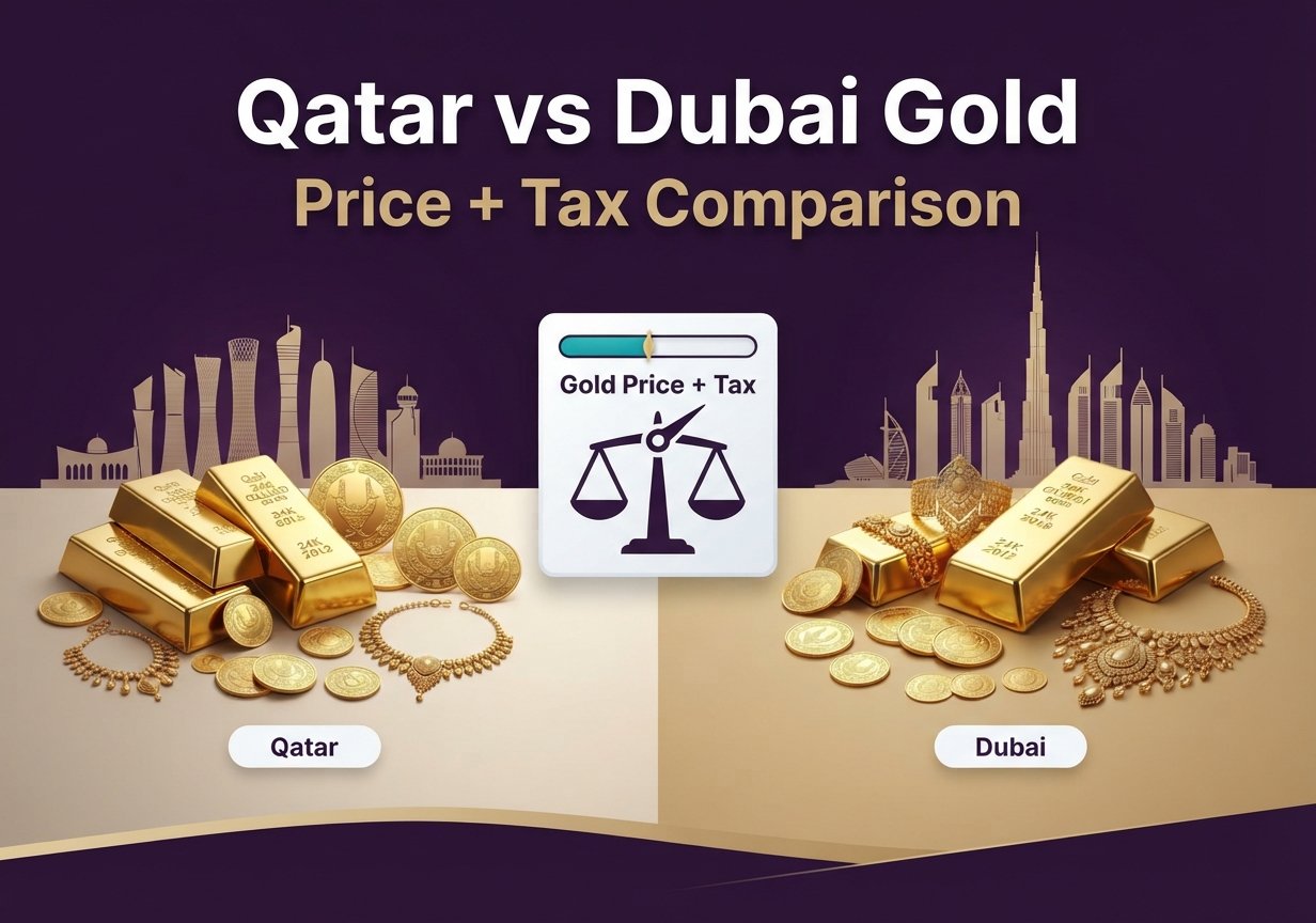 Qatar vs Dubai gold price and tax comparison